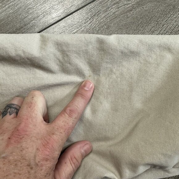 L.L. Bean Cream and Brown Military Field Jacket - Picture 9 of 11